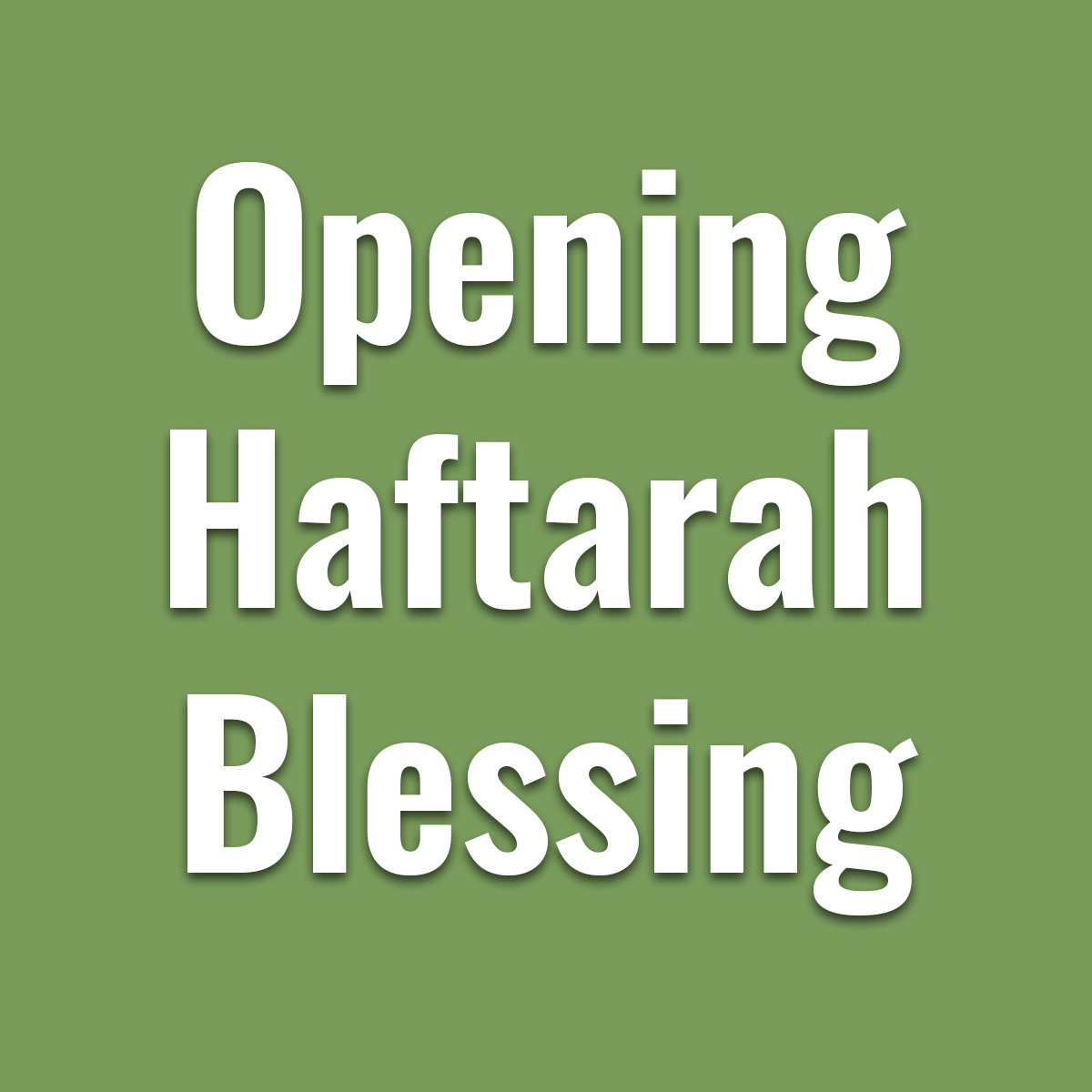 opening haftarah
